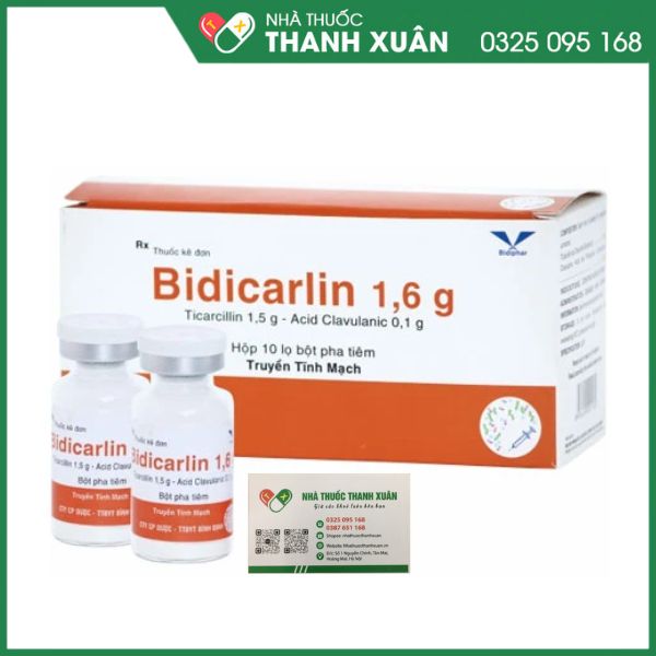 Bidicarlin 1,6g - Điều trị các bệnh nhiễm trùng